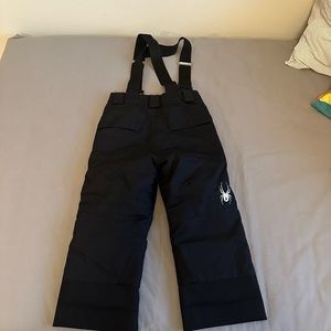 Spyder youth ski snow bibs pants black 4